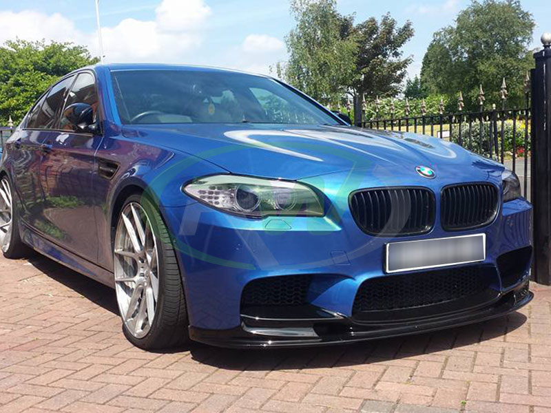 RW-Carbon-Fiber-3D-Style-CF-Lip-Spoiler-BMW-F10-m5-Blue-3