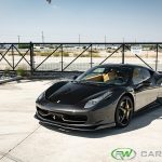 Ferrari 458 with carbon fiber front lip spoiler and rear diffuser